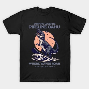 Pipeline Hawaii T-Rex surf 8210 T-Shirt